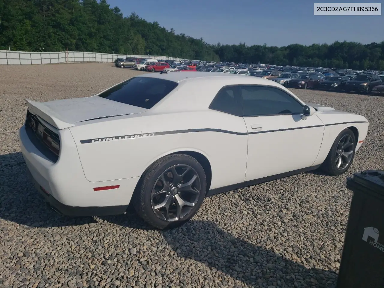 2015 Dodge Challenger Sxt VIN: 2C3CDZAG7FH895366 Lot: 61761475