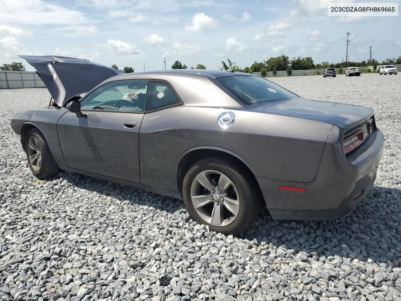 2015 Dodge Challenger Sxt VIN: 2C3CDZAG8FH869665 Lot: 62916805