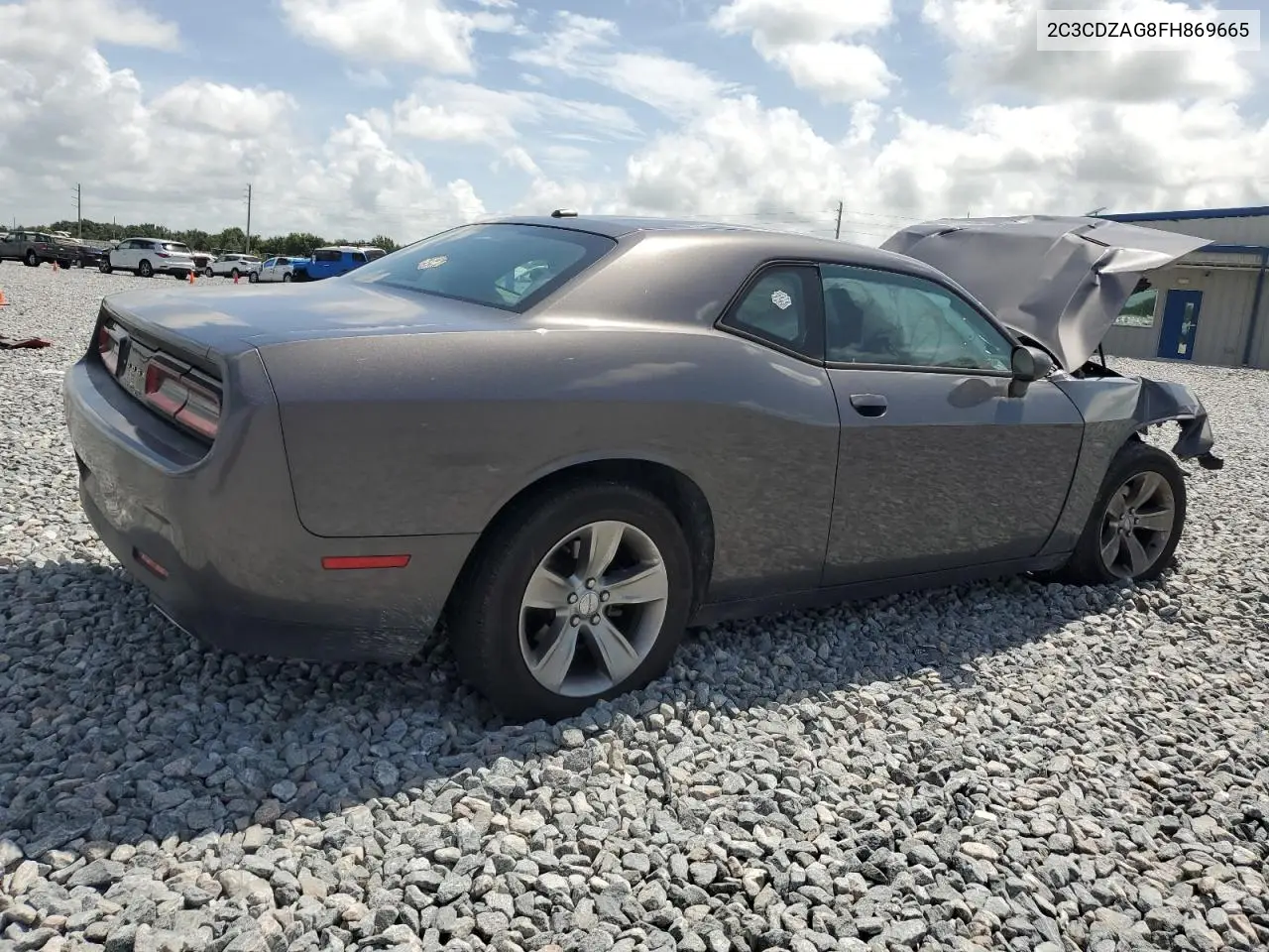 2015 Dodge Challenger Sxt VIN: 2C3CDZAG8FH869665 Lot: 62916805