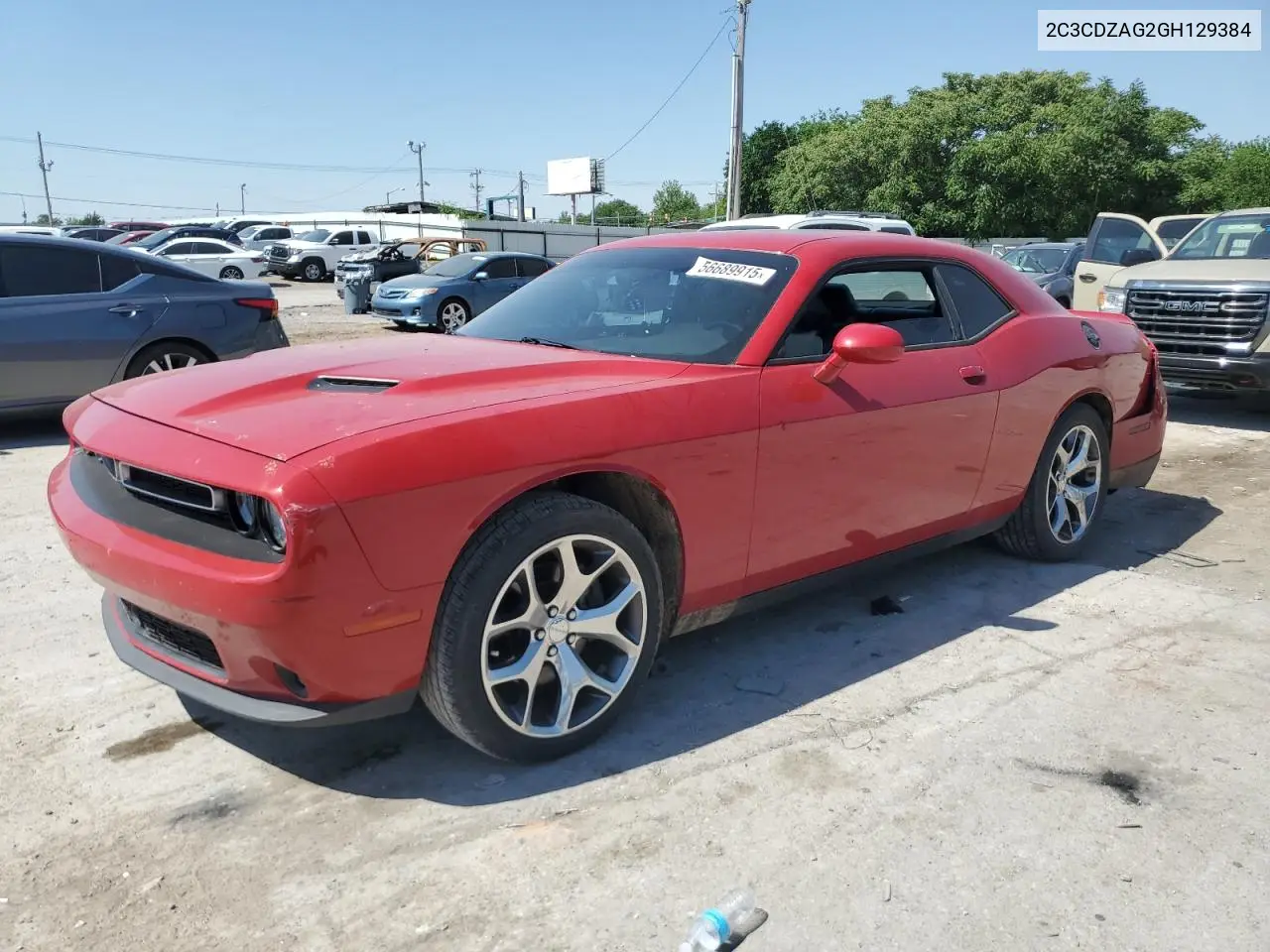 2016 Dodge Challenger Sxt VIN: 2C3CDZAG2GH129384 Lot: 56689915