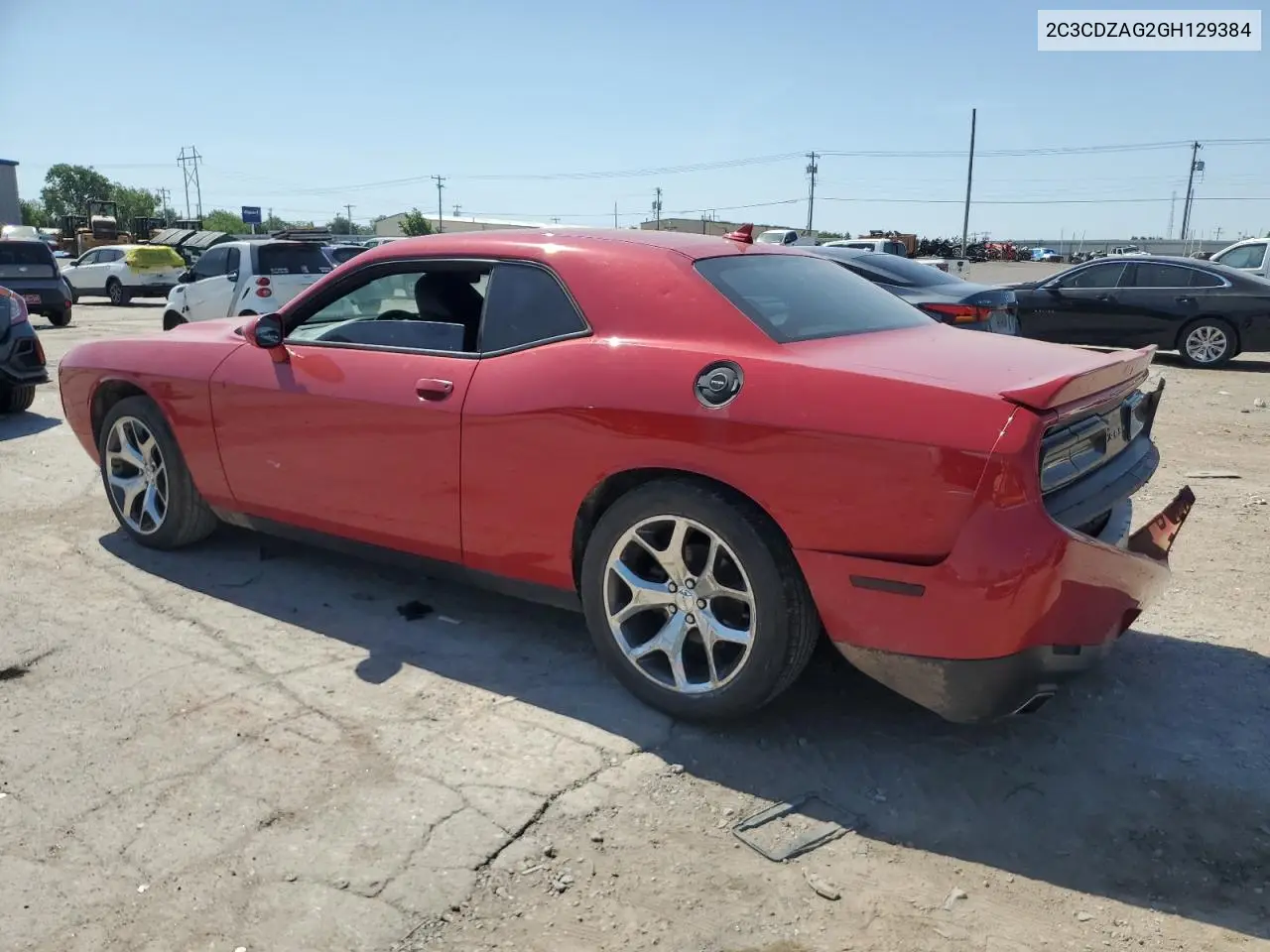 2016 Dodge Challenger Sxt VIN: 2C3CDZAG2GH129384 Lot: 56689915