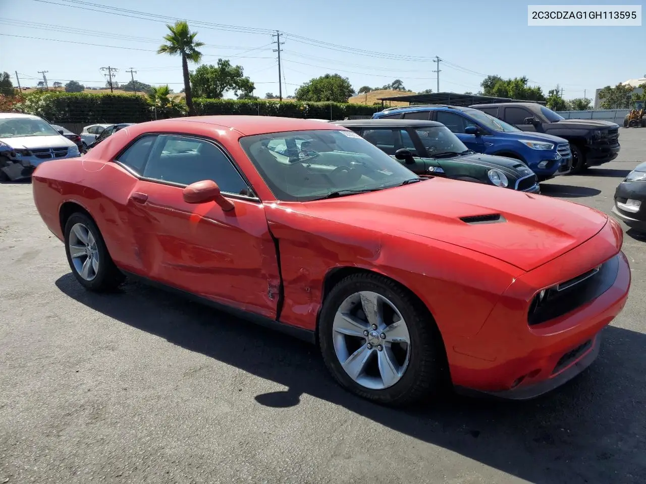 2016 Dodge Challenger Sxt VIN: 2C3CDZAG1GH113595 Lot: 62060535