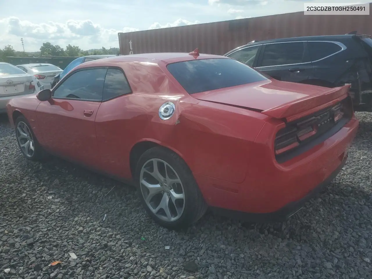 2016 Dodge Challenger R/T VIN: 2C3CDZBT0GH250491 Lot: 62119405