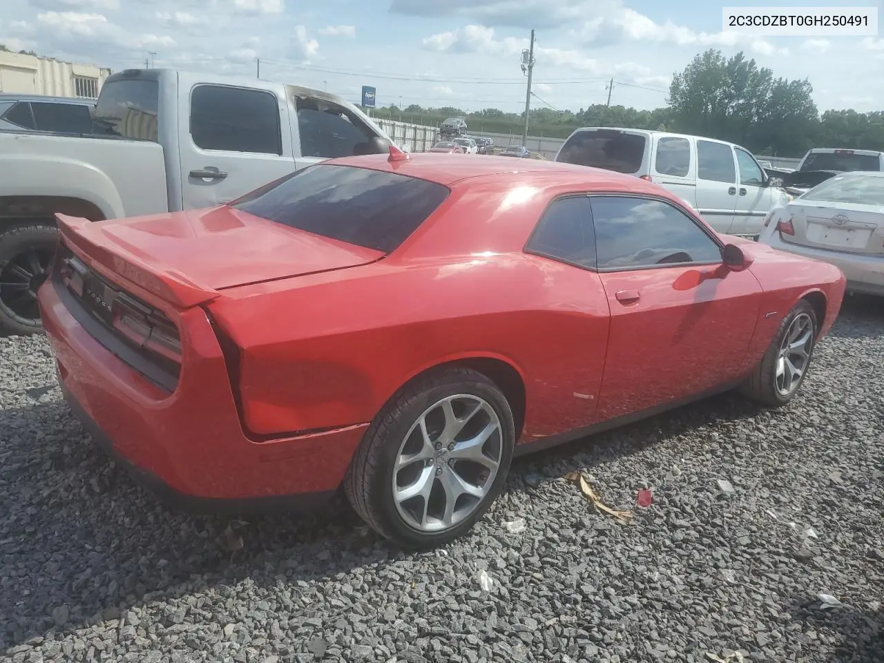 2016 Dodge Challenger R/T VIN: 2C3CDZBT0GH250491 Lot: 62119405
