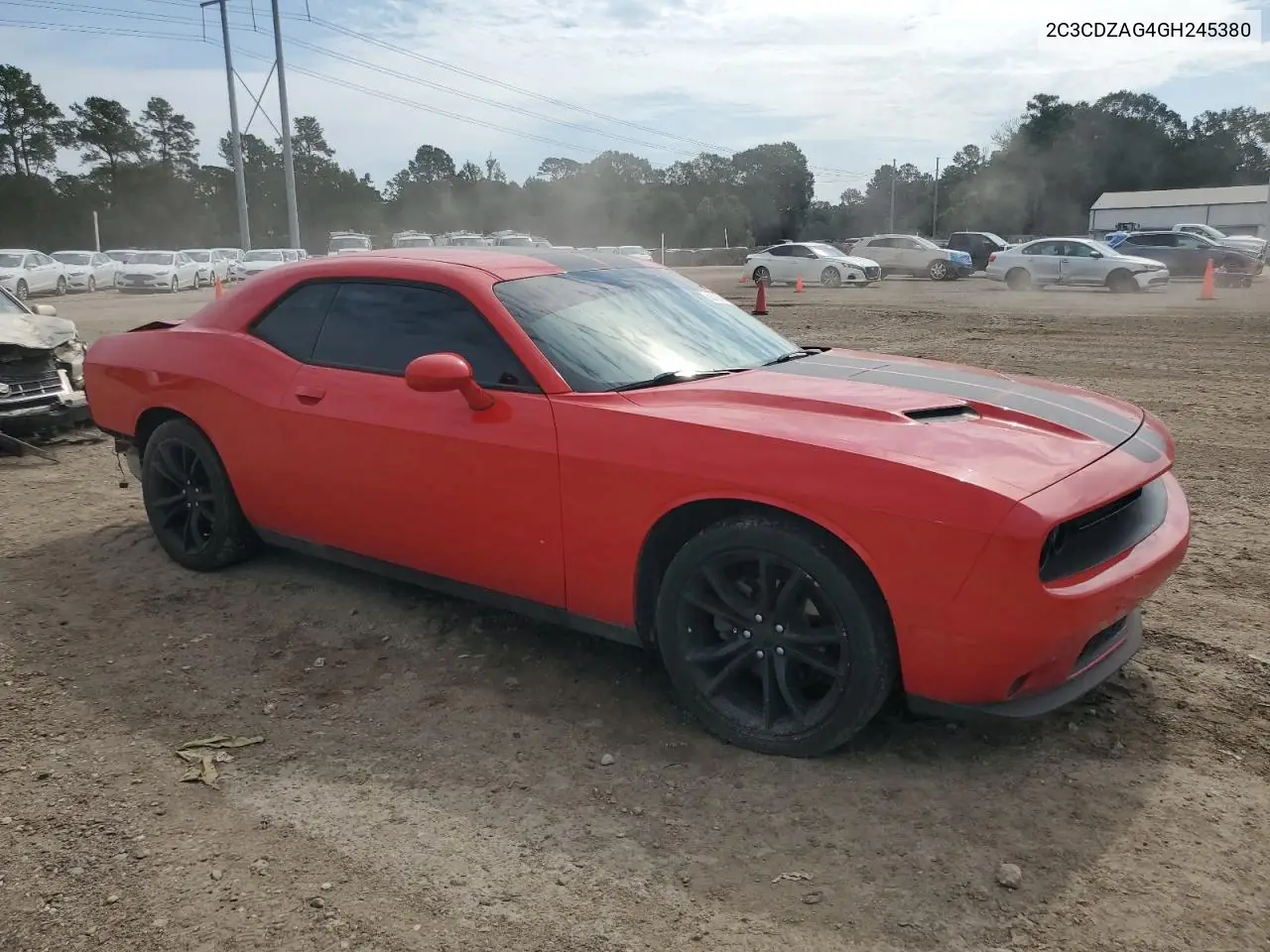 2016 Dodge Challenger Sxt VIN: 2C3CDZAG4GH245380 Lot: 62724745