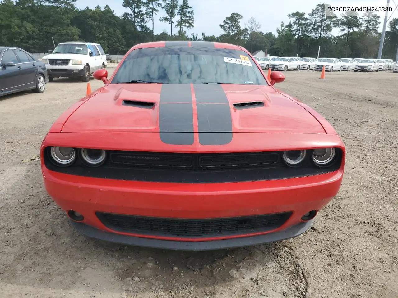 2016 Dodge Challenger Sxt VIN: 2C3CDZAG4GH245380 Lot: 62724745