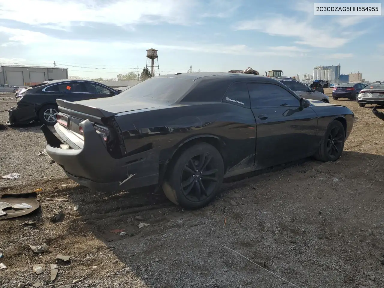 2017 Dodge Challenger Sxt VIN: 2C3CDZAG5HH554955 Lot: 56189175
