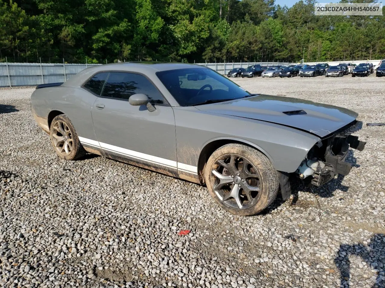 2017 Dodge Challenger Sxt VIN: 2C3CDZAG4HH540657 Lot: 57071585
