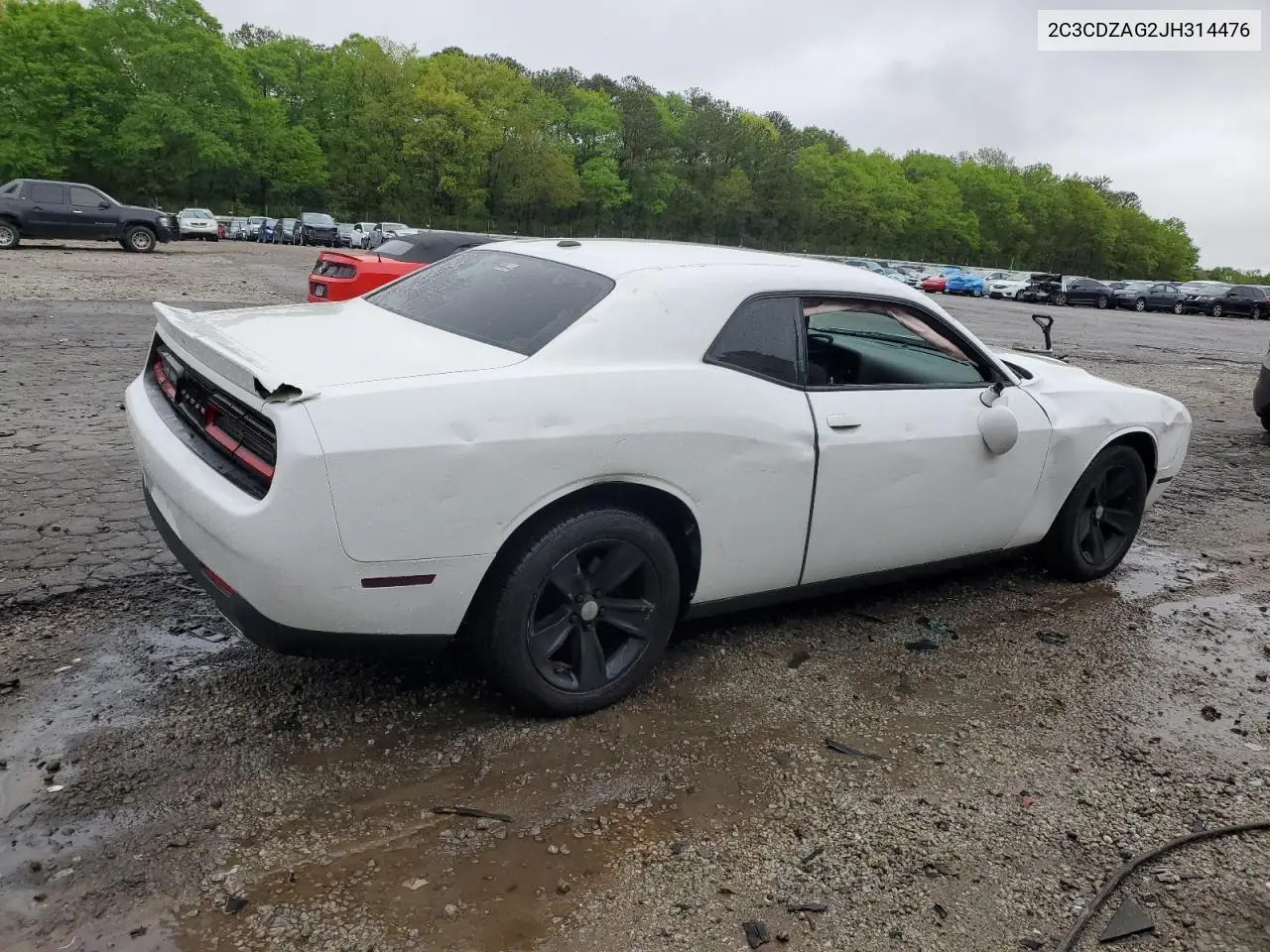 2018 Dodge Challenger Sxt VIN: 2C3CDZAG2JH314476 Lot: 51910095