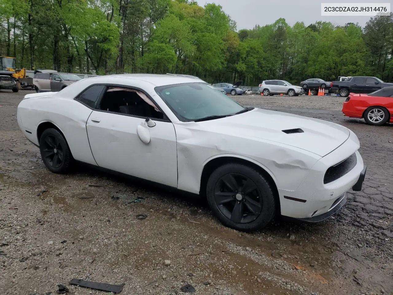 2018 Dodge Challenger Sxt VIN: 2C3CDZAG2JH314476 Lot: 51910095