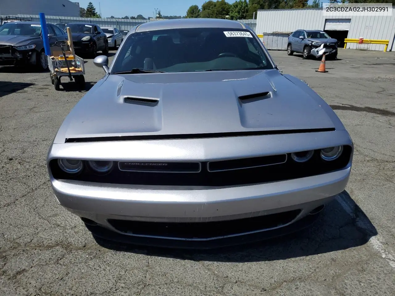 2018 Dodge Challenger Sxt VIN: 2C3CDZAG2JH302991 Lot: 56373645