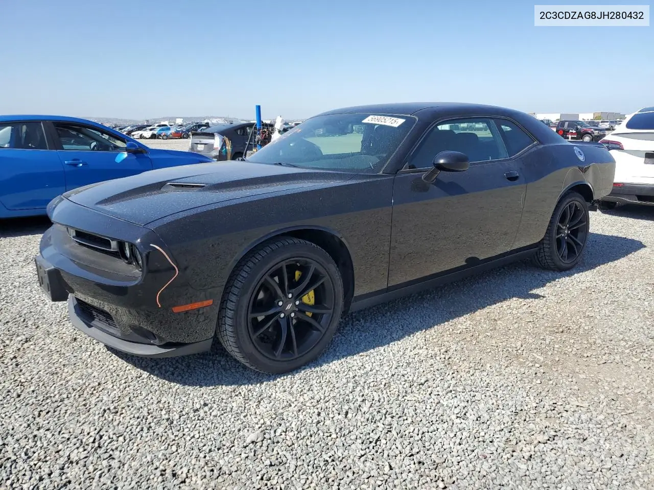 2018 Dodge Challenger Sxt VIN: 2C3CDZAG8JH280432 Lot: 56905215