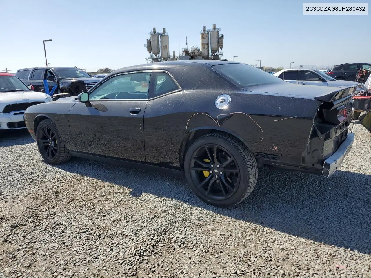 2018 Dodge Challenger Sxt VIN: 2C3CDZAG8JH280432 Lot: 56905215
