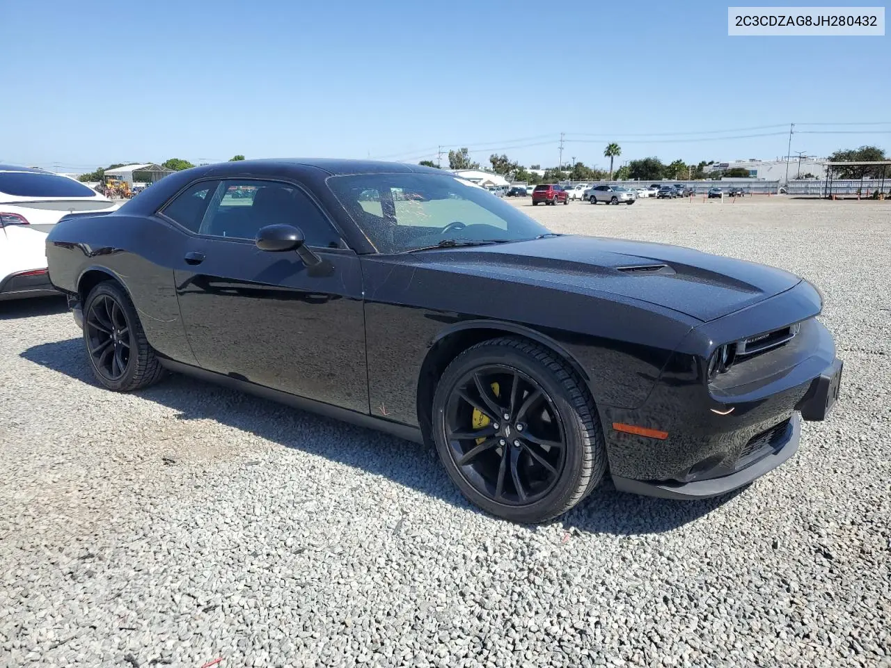 2018 Dodge Challenger Sxt VIN: 2C3CDZAG8JH280432 Lot: 56905215