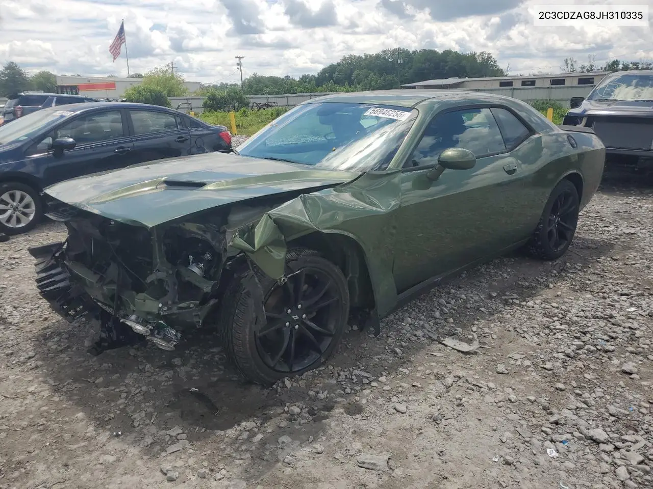 2018 Dodge Challenger Sxt VIN: 2C3CDZAG8JH310335 Lot: 56946255