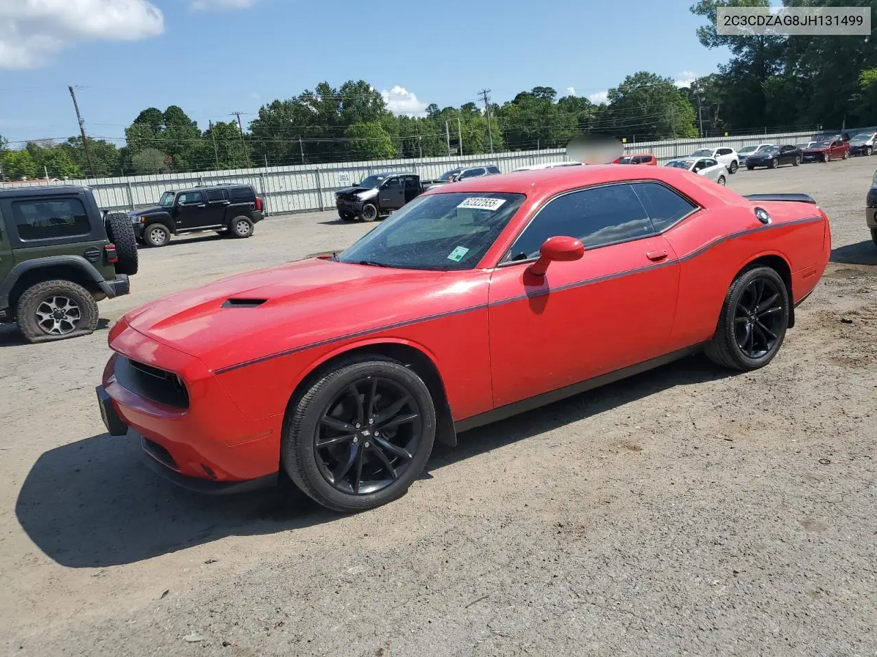 2018 Dodge Challenger Sxt VIN: 2C3CDZAG8JH131499 Lot: 62322555