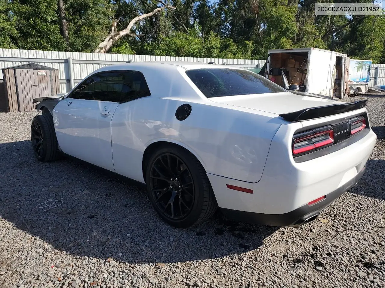 2018 Dodge Challenger Sxt VIN: 2C3CDZAGXJH321952 Lot: 62653255