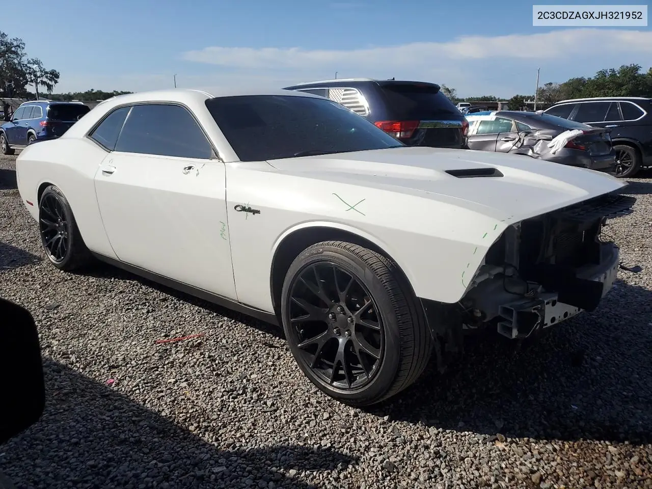 2018 Dodge Challenger Sxt VIN: 2C3CDZAGXJH321952 Lot: 62653255