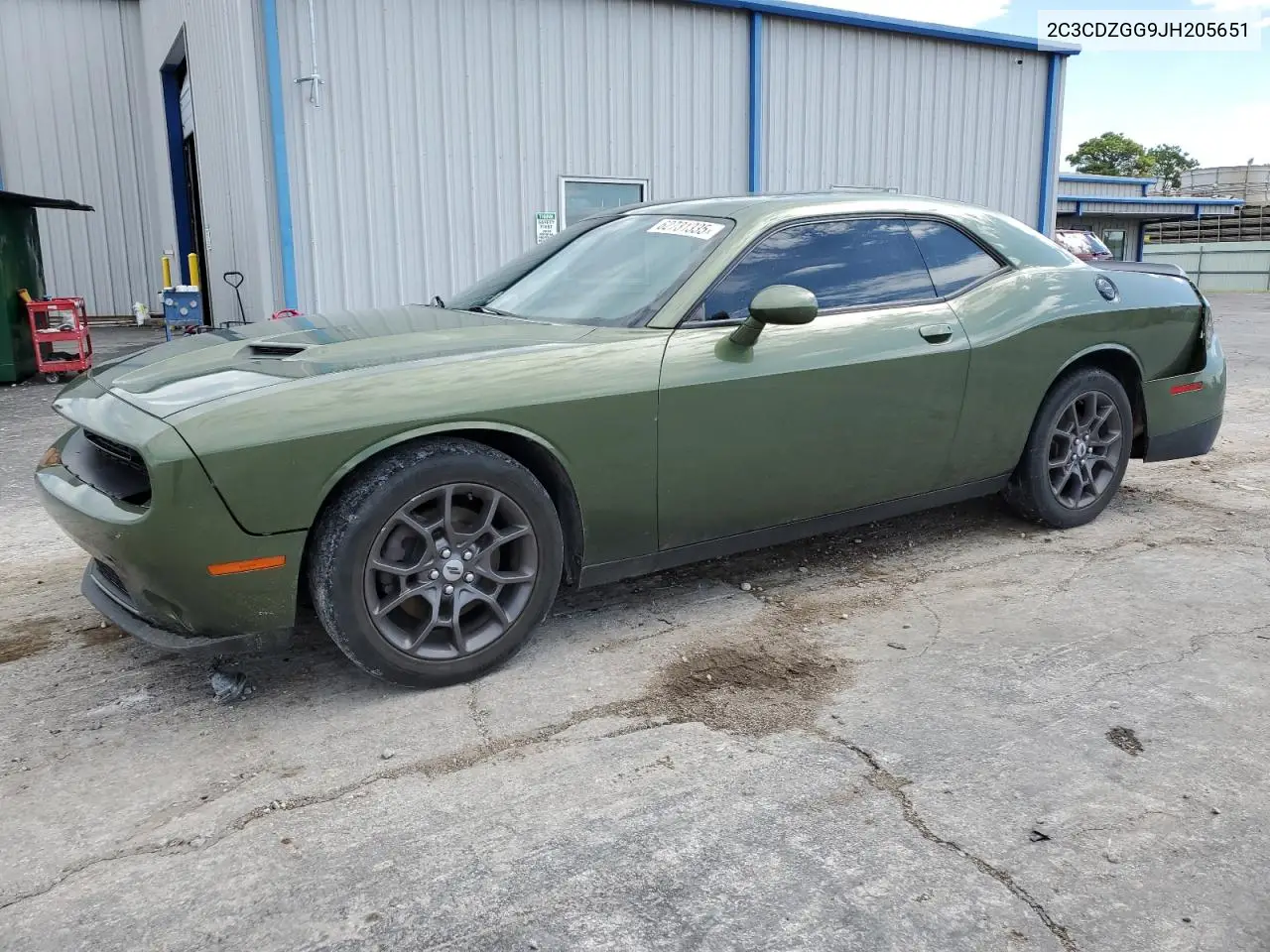 2018 Dodge Challenger Gt VIN: 2C3CDZGG9JH205651 Lot: 62731335