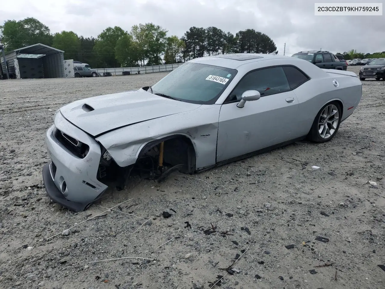 2019 Dodge Challenger R/T VIN: 2C3CDZBT9KH759245 Lot: 51843165
