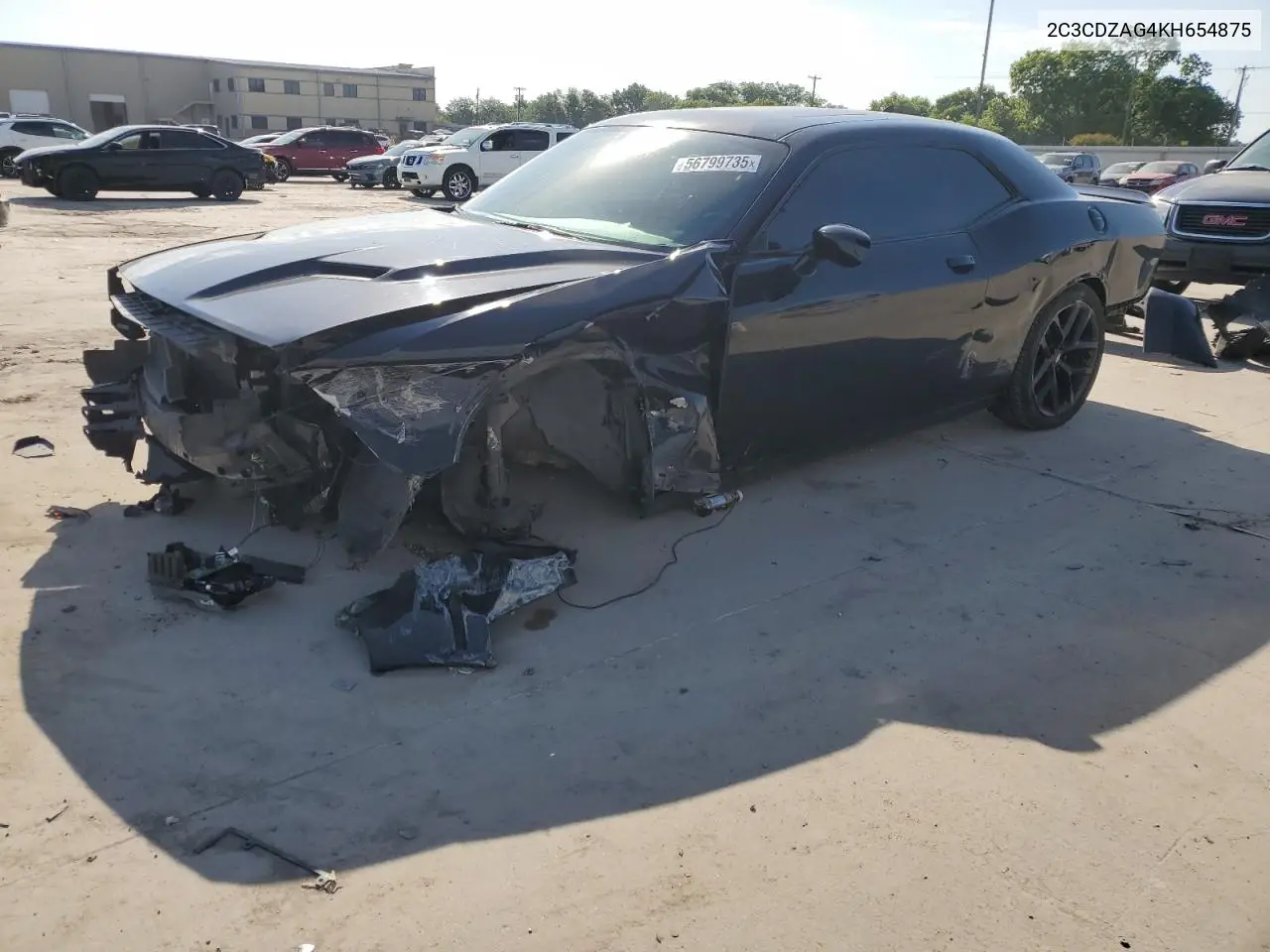 2019 Dodge Challenger Sxt VIN: 2C3CDZAG4KH654875 Lot: 56799735