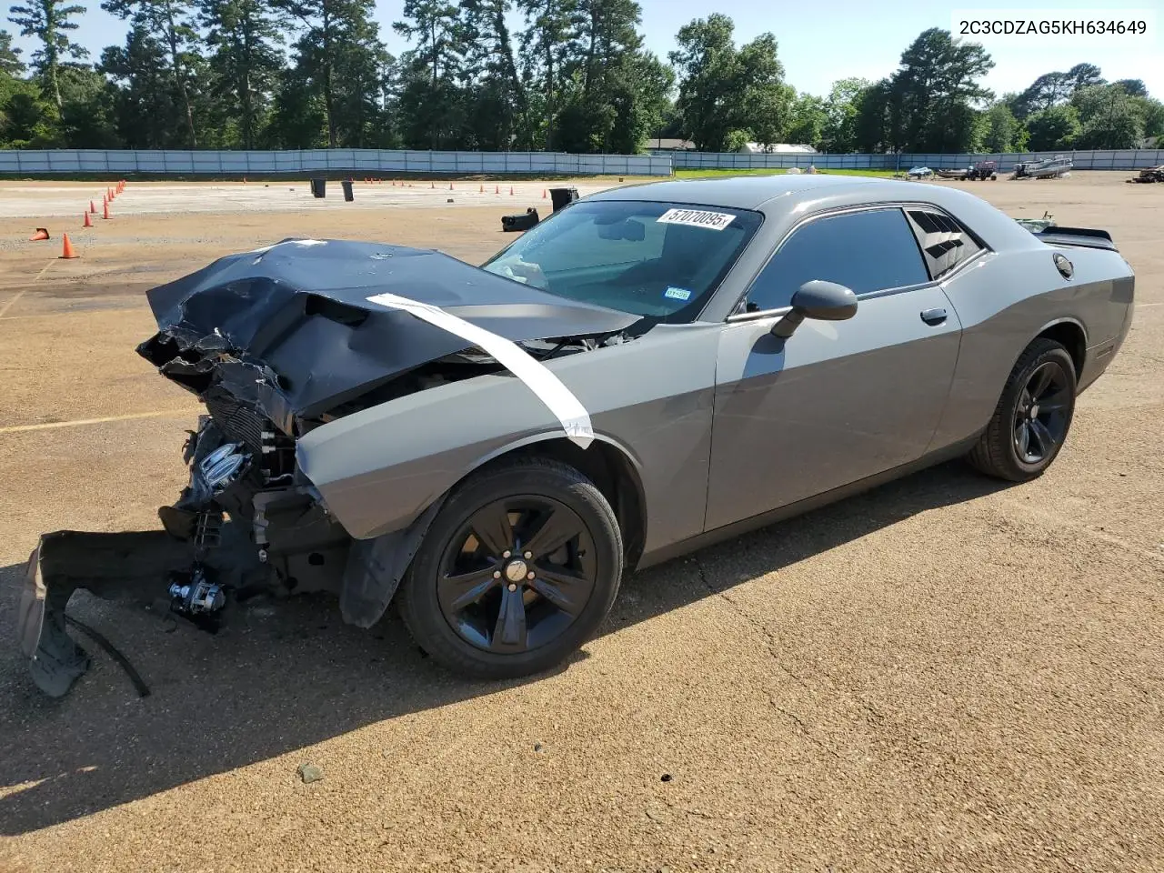 2019 Dodge Challenger Sxt VIN: 2C3CDZAG5KH634649 Lot: 57070095