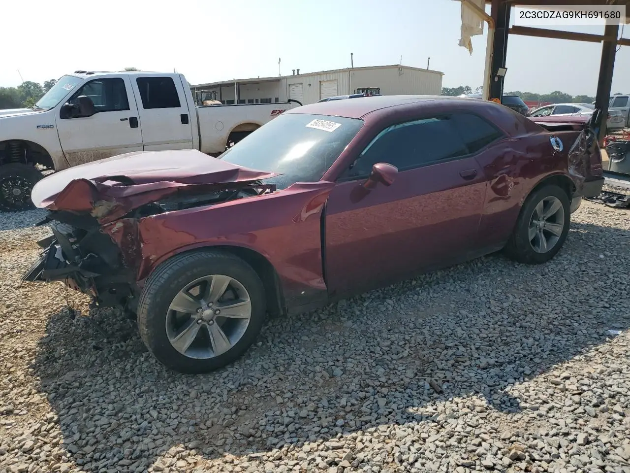 2019 Dodge Challenger Sxt VIN: 2C3CDZAG9KH691680 Lot: 59354865