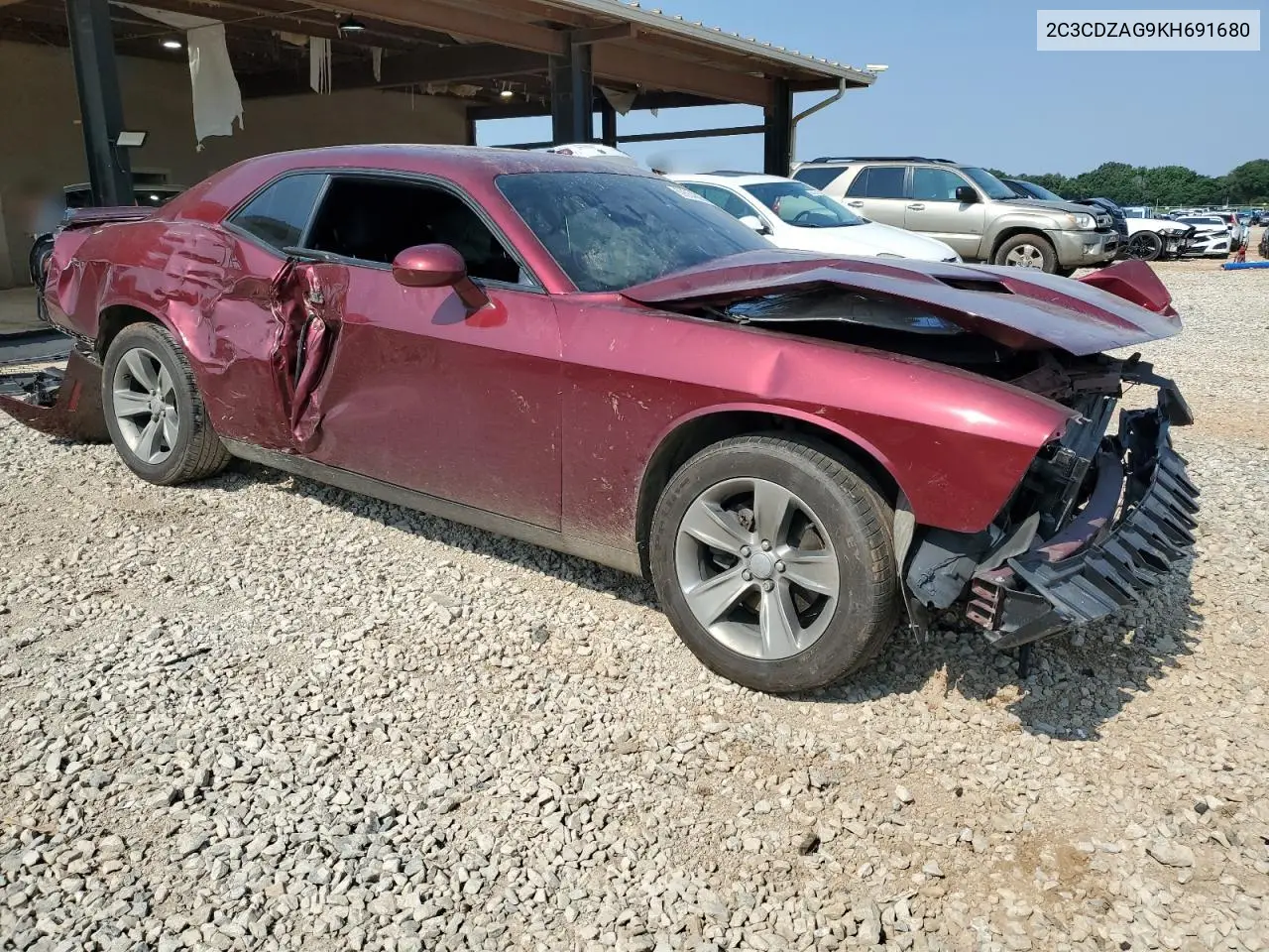 2019 Dodge Challenger Sxt VIN: 2C3CDZAG9KH691680 Lot: 59354865