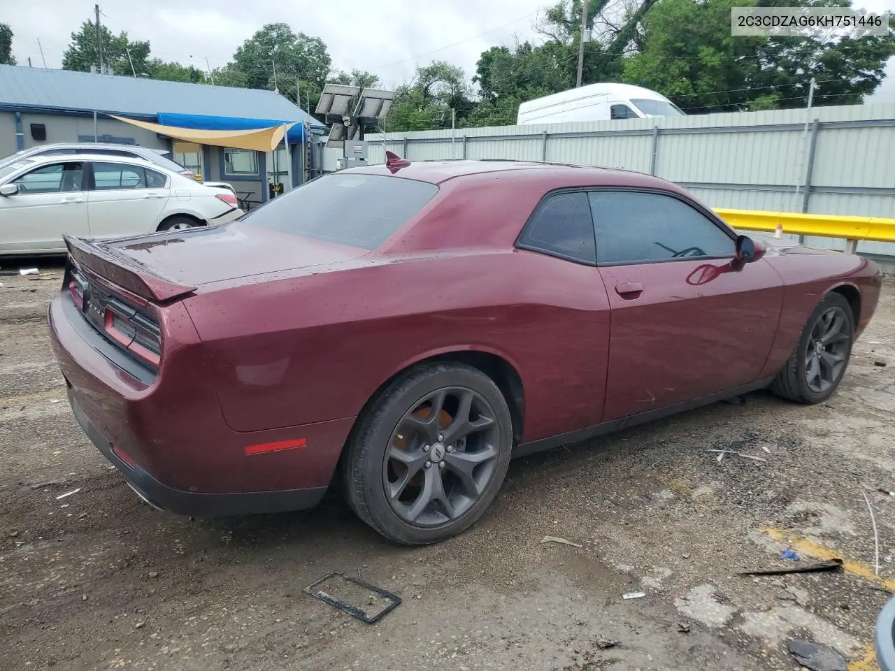 2019 Dodge Challenger Sxt VIN: 2C3CDZAG6KH751446 Lot: 59936885