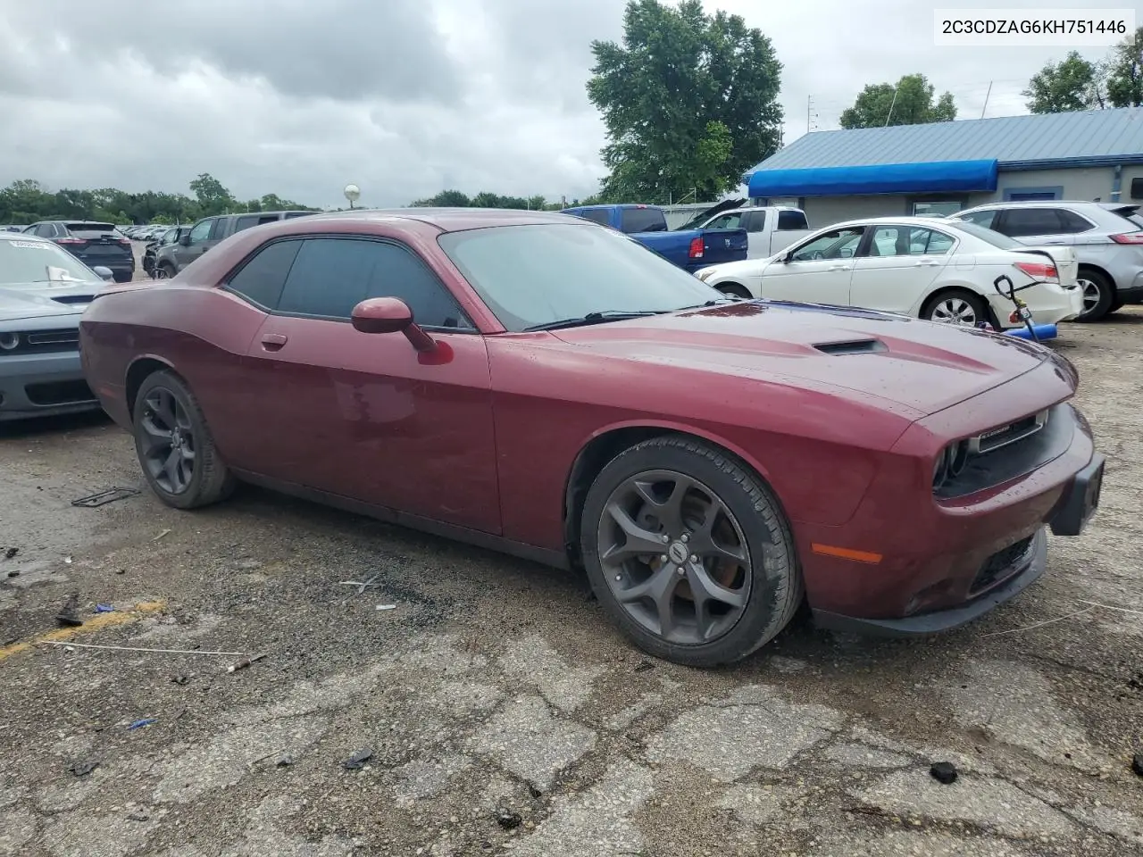 2019 Dodge Challenger Sxt VIN: 2C3CDZAG6KH751446 Lot: 59936885