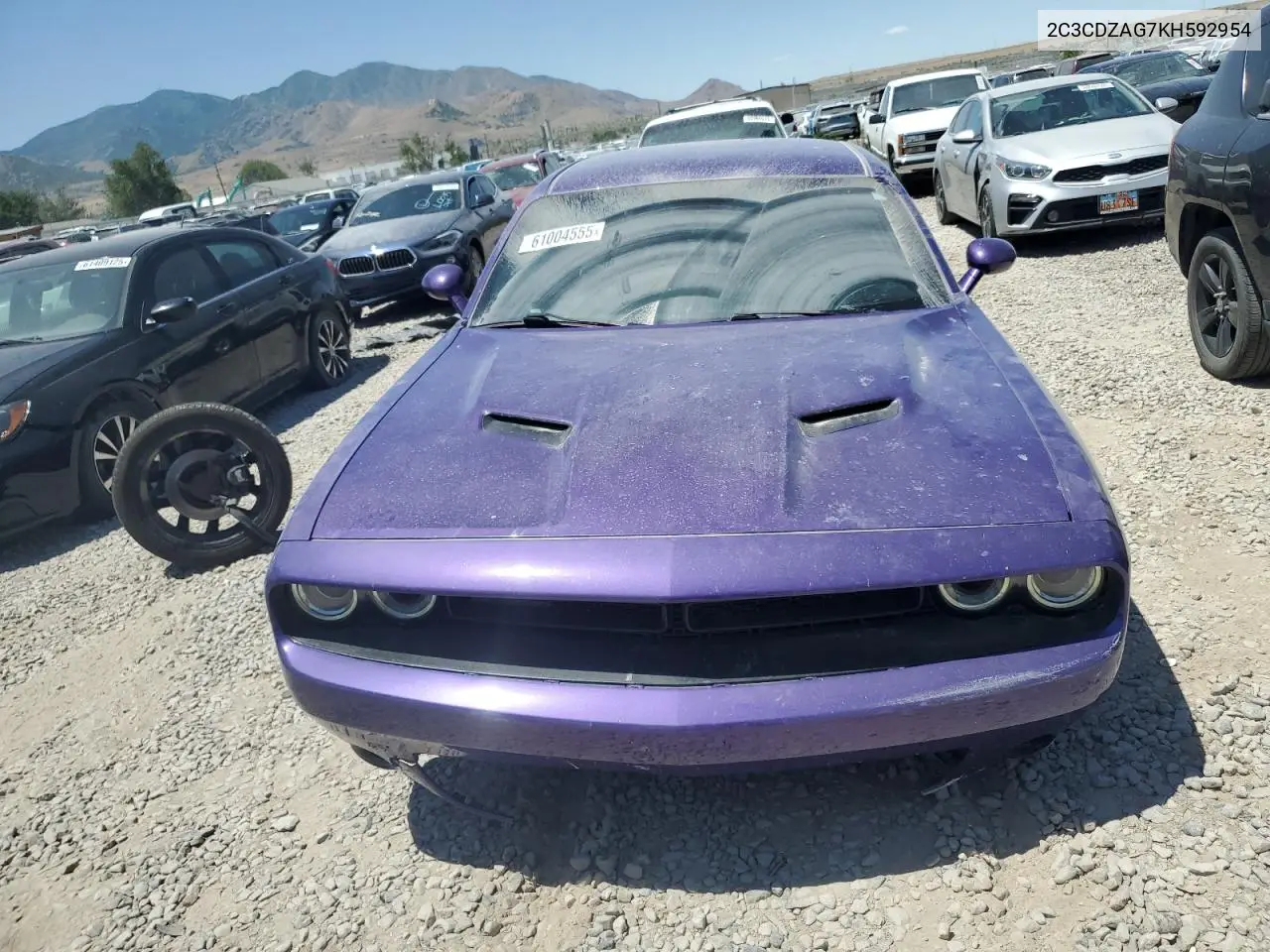 2019 Dodge Challenger Sxt VIN: 2C3CDZAG7KH592954 Lot: 61004555