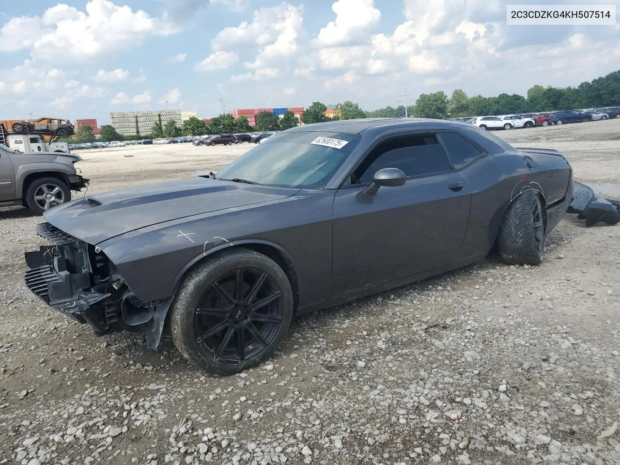 2019 Dodge Challenger Gt VIN: 2C3CDZKG4KH507514 Lot: 62600175