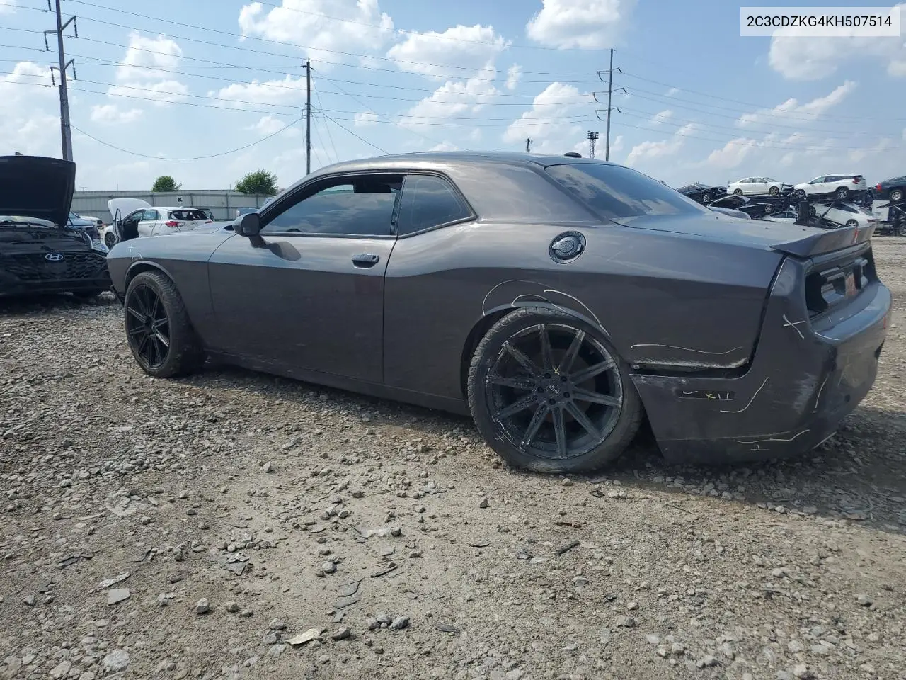 2019 Dodge Challenger Gt VIN: 2C3CDZKG4KH507514 Lot: 62600175