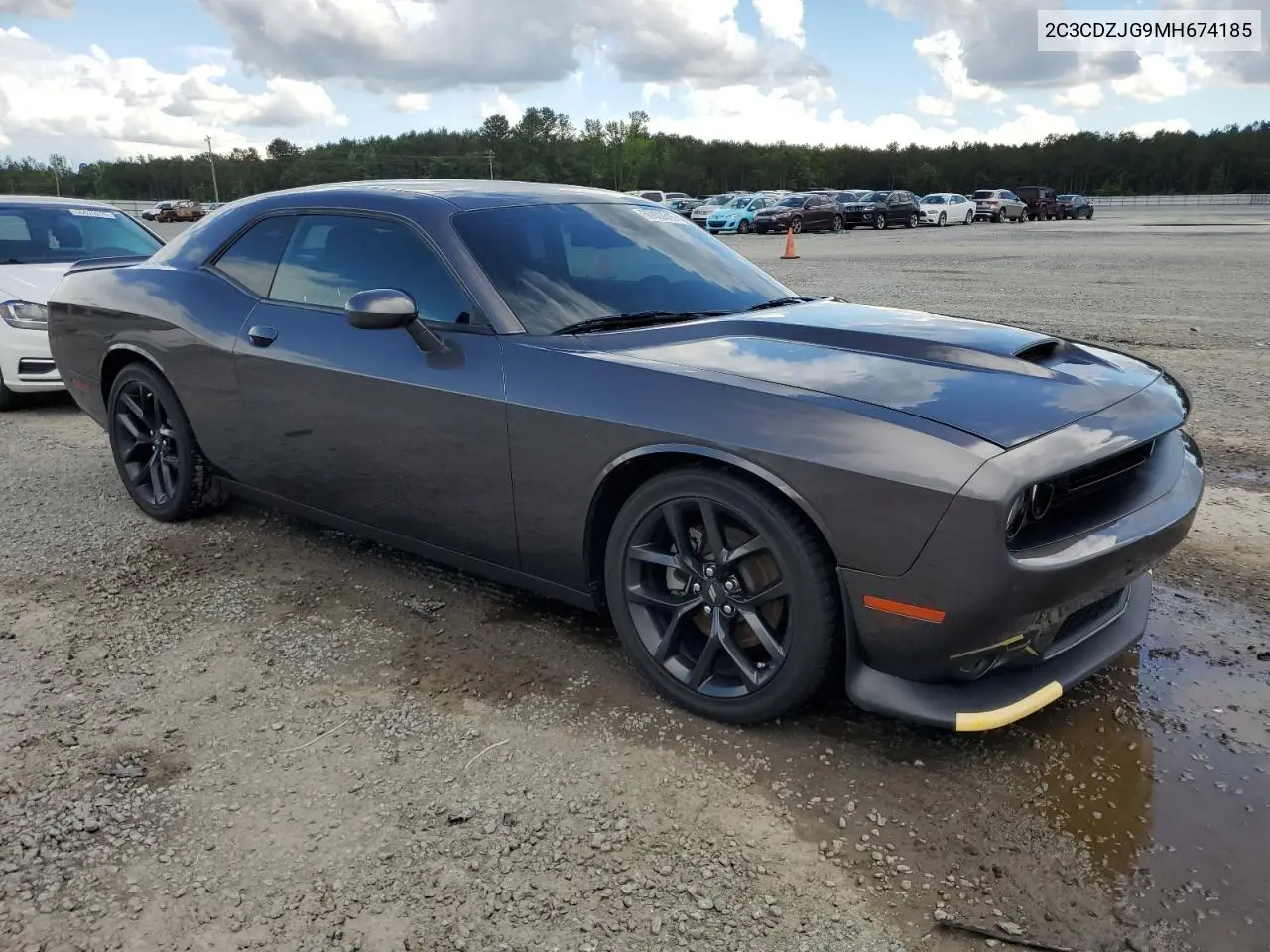 2021 Dodge Challenger Gt VIN: 2C3CDZJG9MH674185 Lot: 56802615