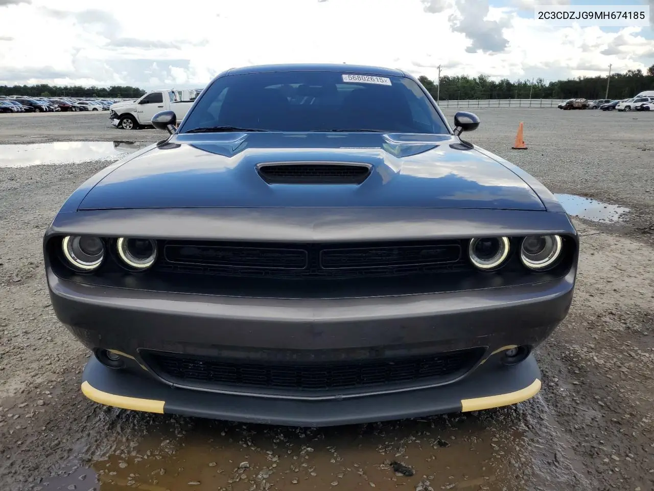2021 Dodge Challenger Gt VIN: 2C3CDZJG9MH674185 Lot: 56802615