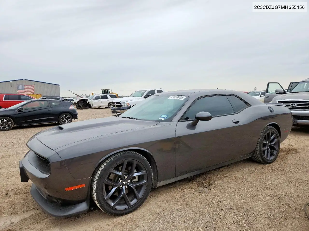 2021 Dodge Challenger Gt VIN: 2C3CDZJG7MH655456 Lot: 63008995