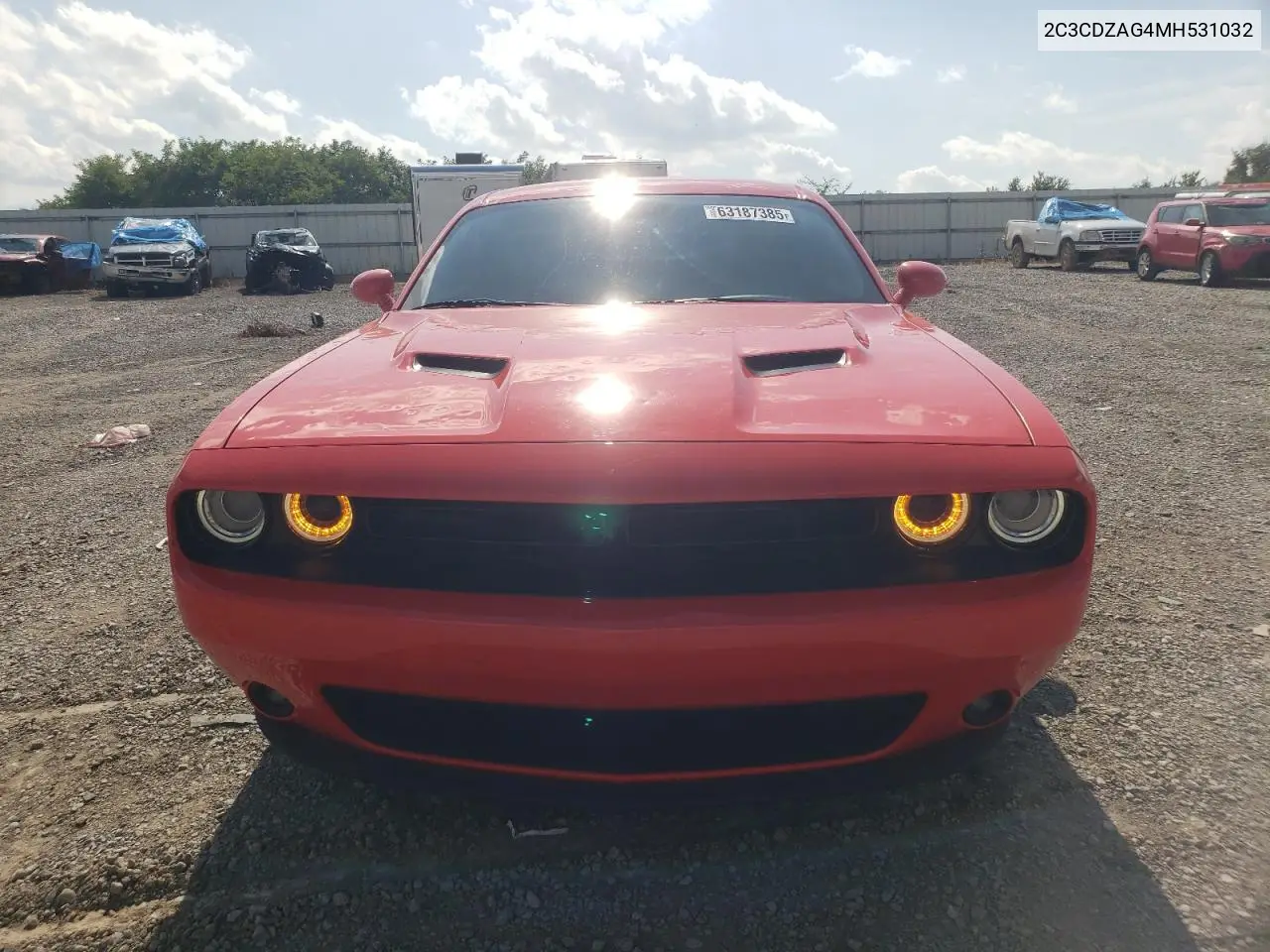 2021 Dodge Challenger Sxt VIN: 2C3CDZAG4MH531032 Lot: 63187385