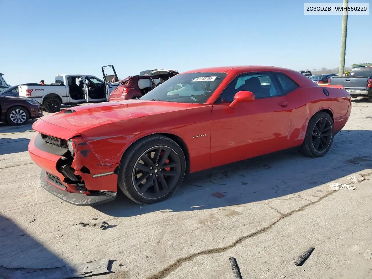 2021 Dodge Challenger R/T VIN: 2C3CDZBT9MH660220 Lot: 89248785