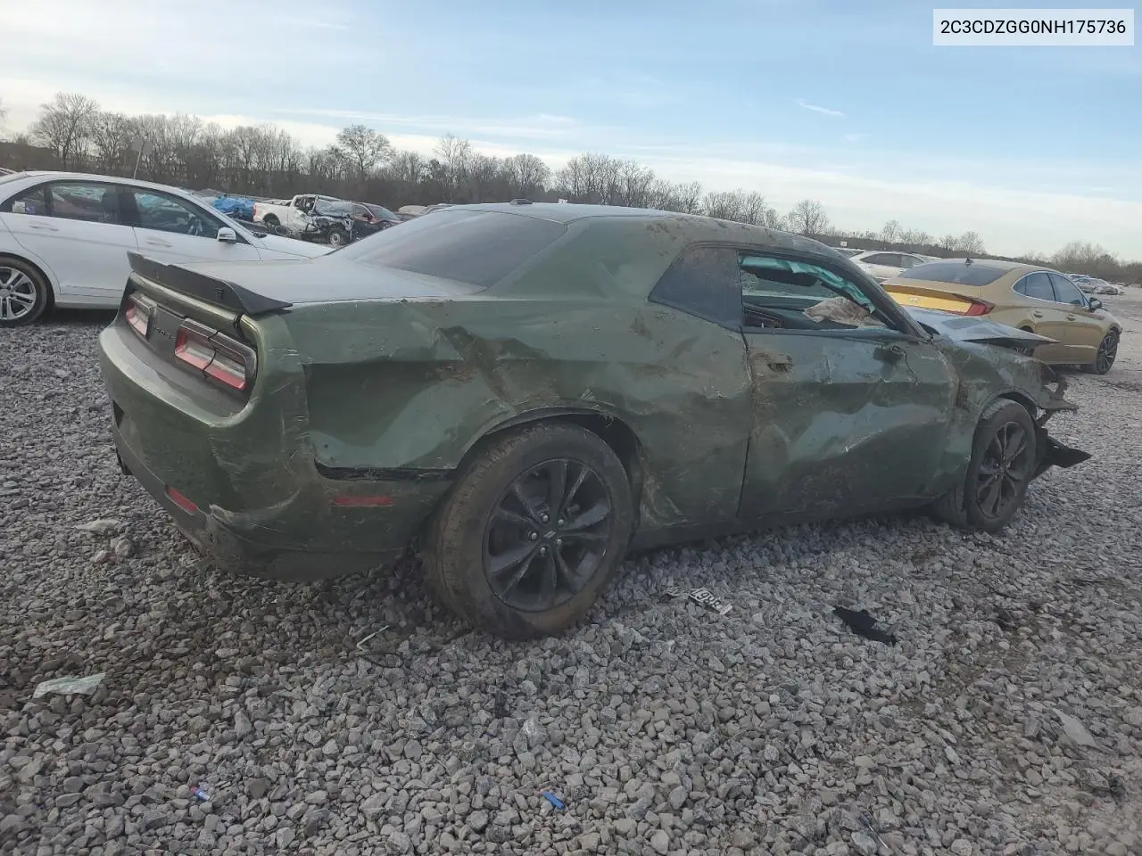 2022 Dodge Challenger Sxt VIN: 2C3CDZGG0NH175736 Lot: 46458235