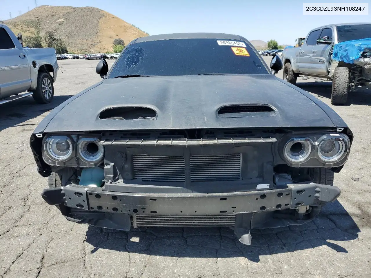 2022 Dodge Challenger Srt Hellcat Redeye VIN: 2C3CDZL93NH108247 Lot: 56986455