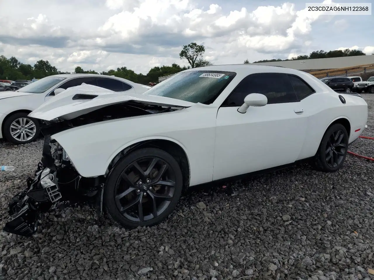 2022 Dodge Challenger Sxt VIN: 2C3CDZAG6NH122368 Lot: 58634985