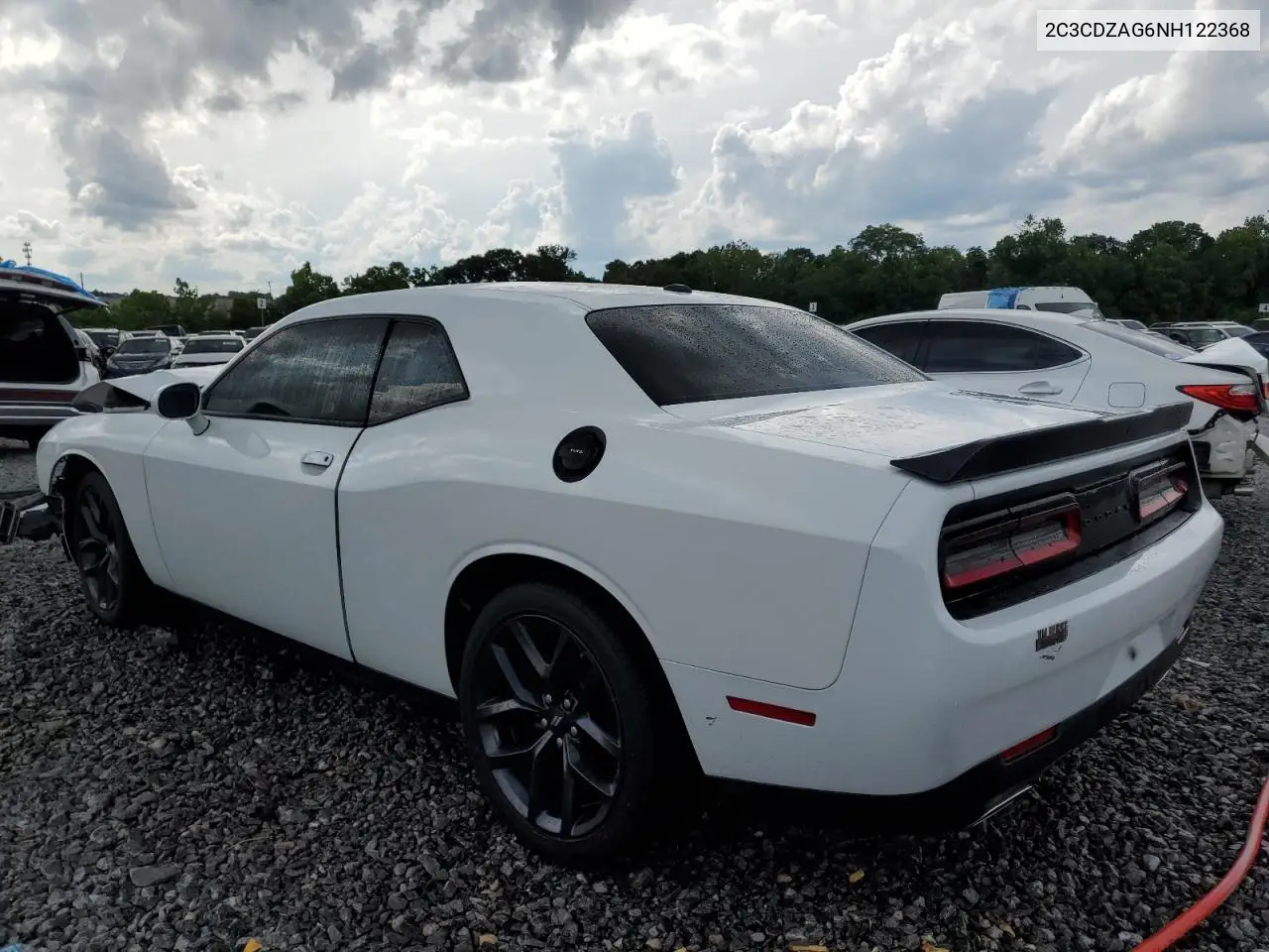 2022 Dodge Challenger Sxt VIN: 2C3CDZAG6NH122368 Lot: 58634985