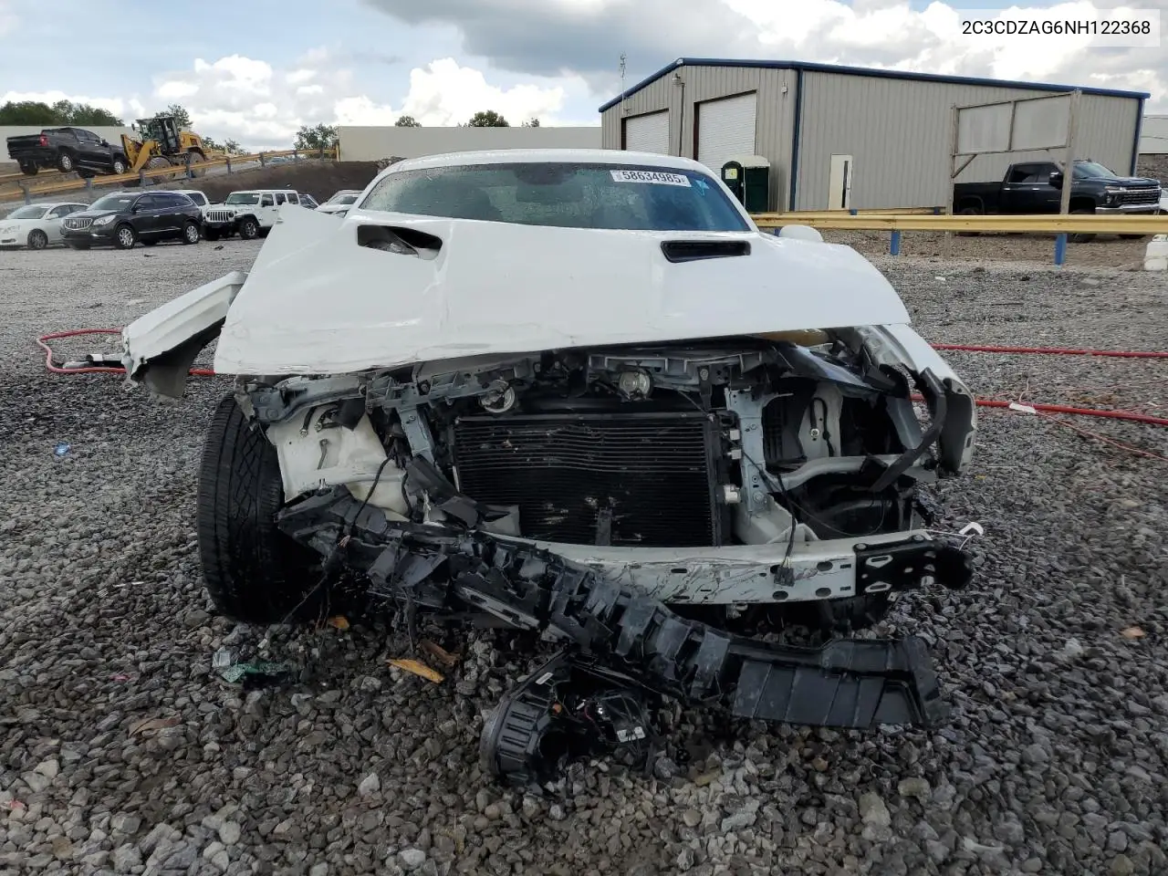 2022 Dodge Challenger Sxt VIN: 2C3CDZAG6NH122368 Lot: 58634985
