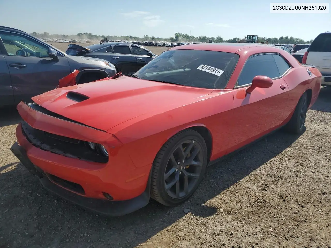 2022 Dodge Challenger Gt VIN: 2C3CDZJG0NH251920 Lot: 62184505