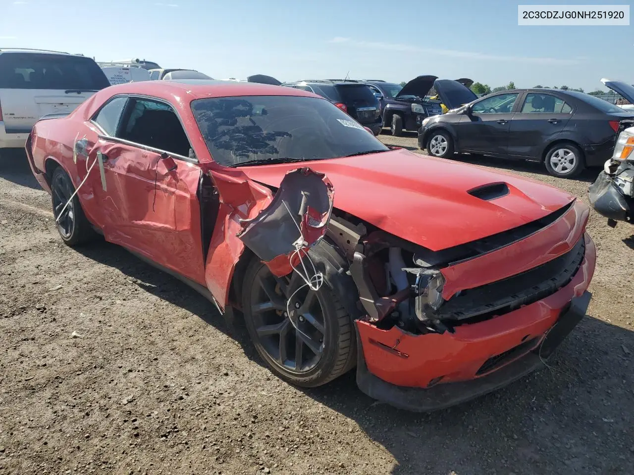 2022 Dodge Challenger Gt VIN: 2C3CDZJG0NH251920 Lot: 62184505