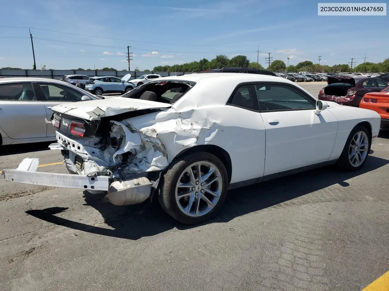 2022 Dodge Challenger Gt VIN: 2C3CDZKG1NH247650 Lot: 62853455