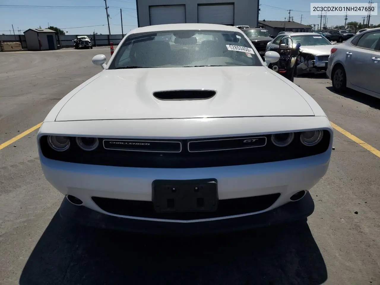 2022 Dodge Challenger Gt VIN: 2C3CDZKG1NH247650 Lot: 62853455