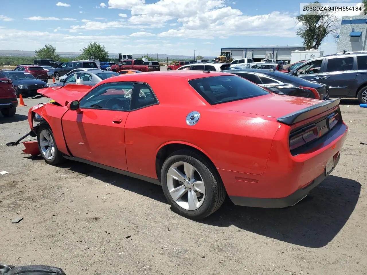 2023 Dodge Challenger Sxt VIN: 2C3CDZAG4PH554184 Lot: 62777745