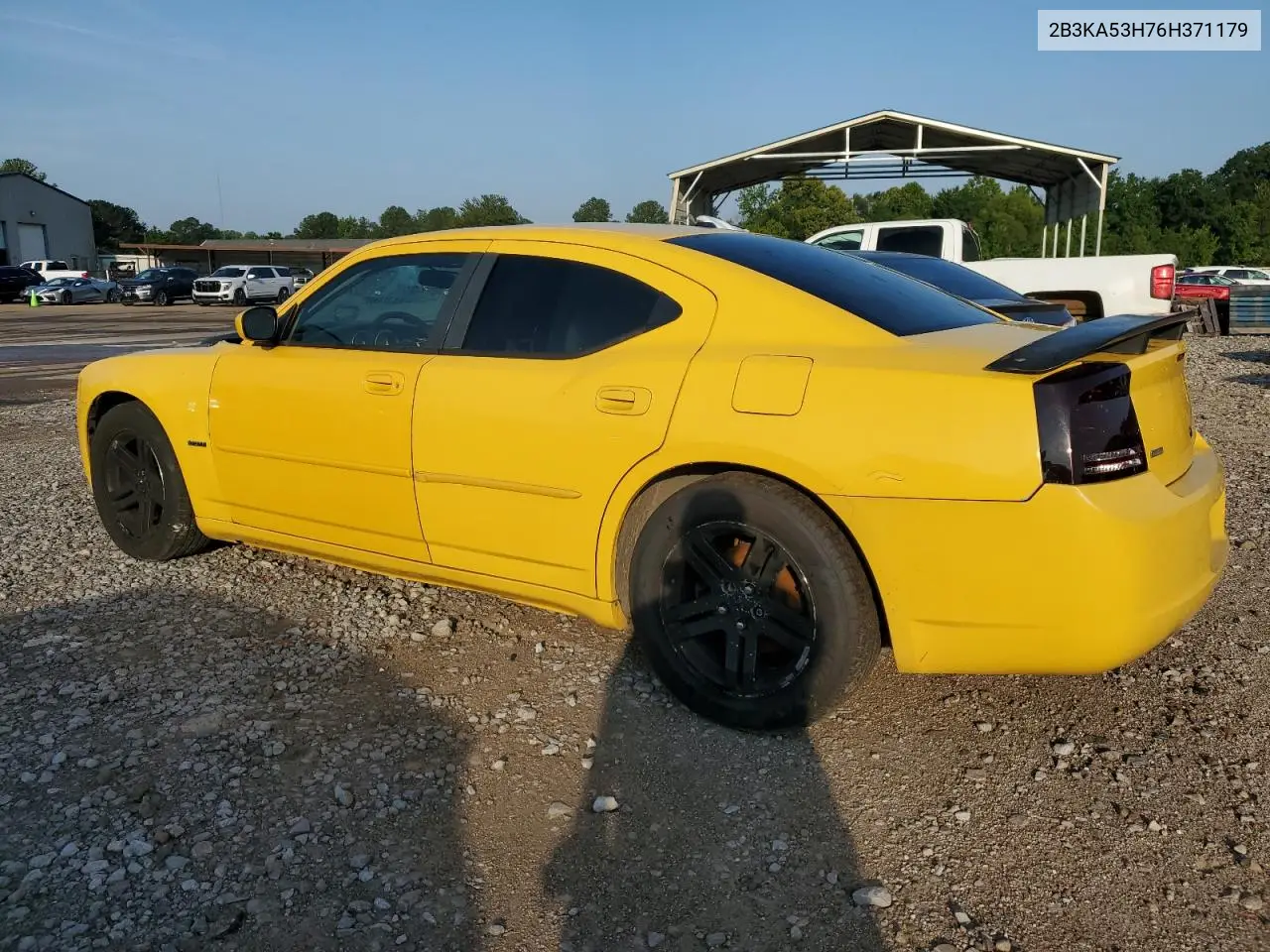 2006 Dodge Charger R/T VIN: 2B3KA53H76H371179 Lot: 61568025