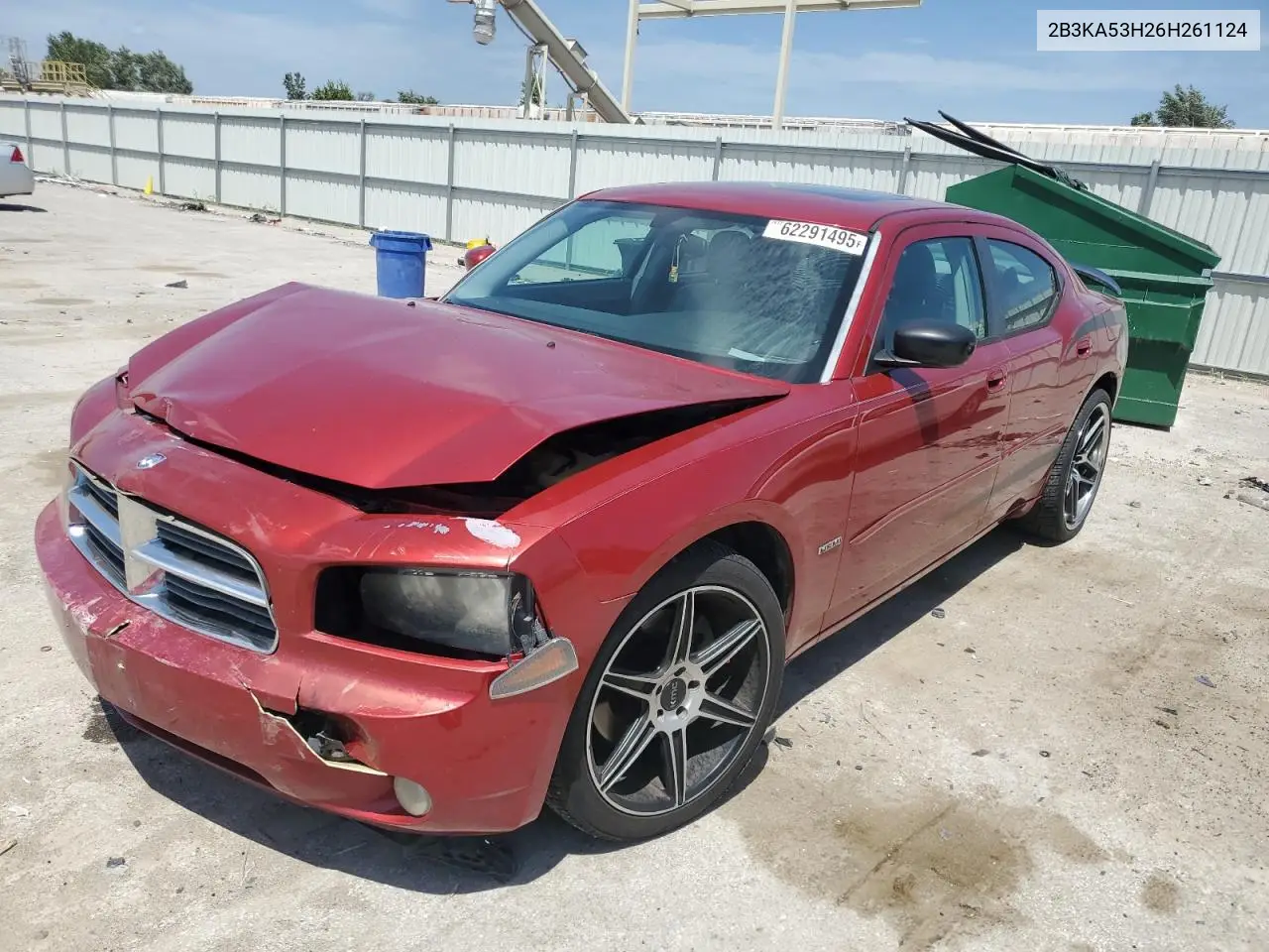 2006 Dodge Charger R/T VIN: 2B3KA53H26H261124 Lot: 62291495